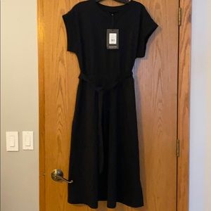 Who What Wear Black Midi Dress